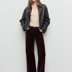 MANGO WIDE-LEG VELVET JEANS SIZE 10